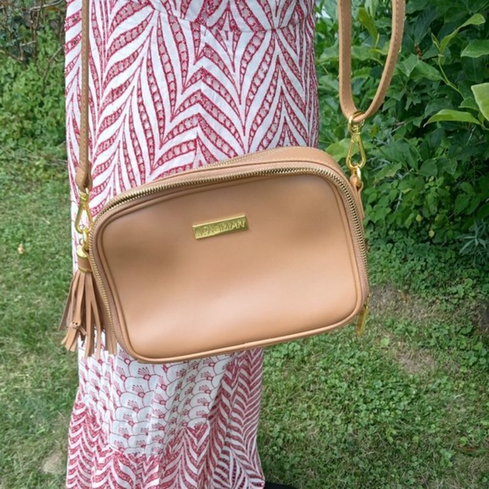 Joy and Iman Beige Bag